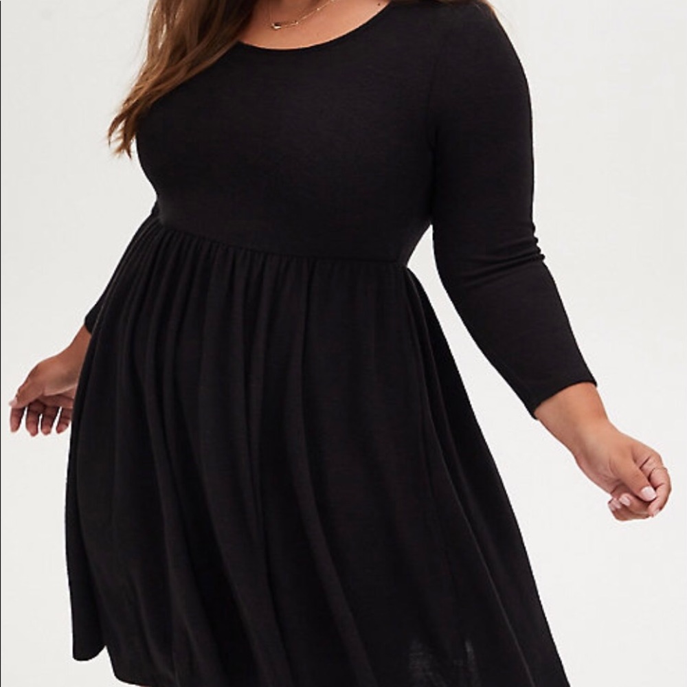 NWT Torrid super soft black skater dress size 0 0x